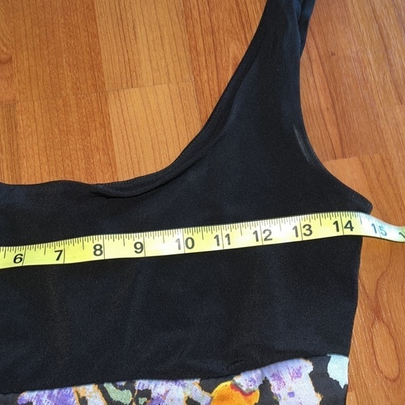 Maurices juniors sleeveless dress black top floral bottom size 3 - Picture 5 of 9